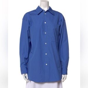 Lemaire Blue Button-Up Shirt XS